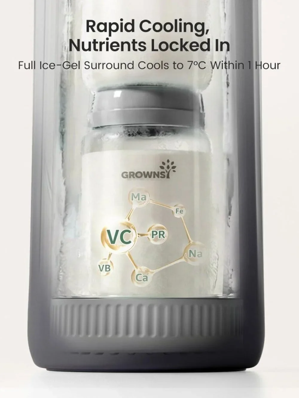 Portable Breast Milk Cooler 22oz - Stainless Steel Chiller, Keeps Milk Fresh